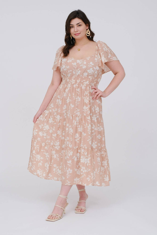 Plus Gather Love Midi Dress